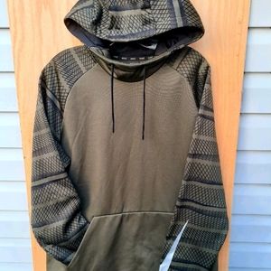 NIKE Therma Olive Green Dri-Fit Hoodie MENS LARGE